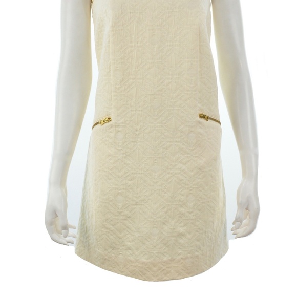 J.CREW BEIGE COTTON BLEND SLEEVELESS DRESS SIZE S - Picture 4 of 6